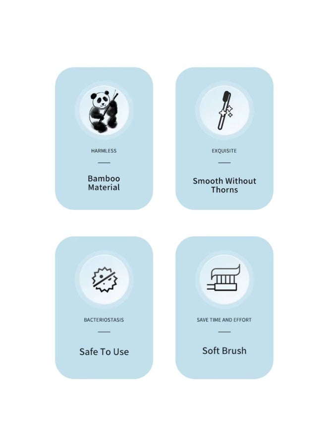 NIKITA.VIVI مجموعة فرشاة أسنان من الخيزران 5 قطع - Image 3